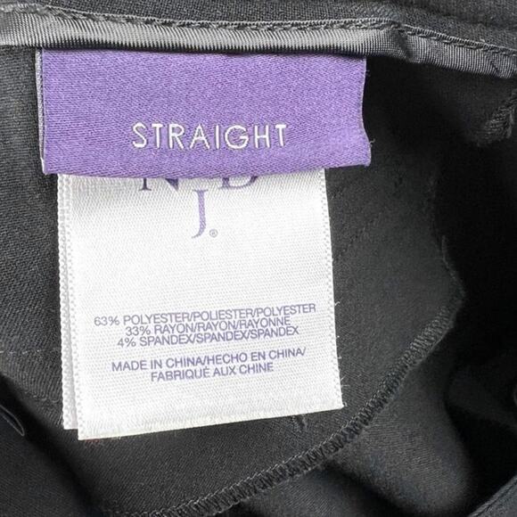 NYDJ Black High Waisted Lift & Tuck Pleated Straight Pants 4/ Small Career - Picture 4 of 7